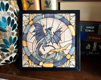 Fourth Wing Art Print Basgiath War College Bookshelf Decor Xaden Riorson Violet Sorrengail Tairn Andarna Booktok Bookish Wall Art Iron Flame