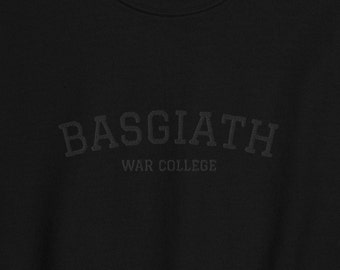 Fourth Wing Embroidered Sweatshirt Basgiath War College Booktok Bookish Crewneck Bookish Merch Violet Sorrengail Fantasy Bookish Sweatshirt