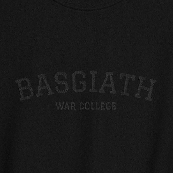 Fourth Wing Embroidered Sweatshirt Basgiath War College Booktok Bookish Crewneck Bookish Merch Violet Sorrengail Fantasy Bookish Sweatshirt