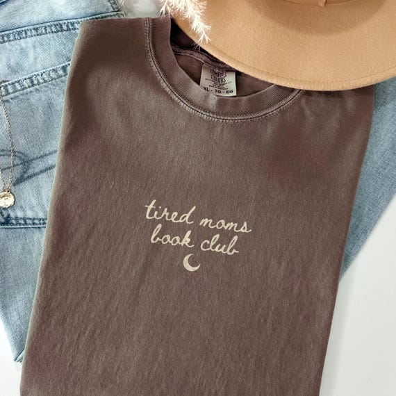 Tired Moms Club Book Swag Mama Minimalistic Shirt Comfort Colors Bookish Shirt Book Merch Book Gift Womensclothing Bookstagram Mom Book Club