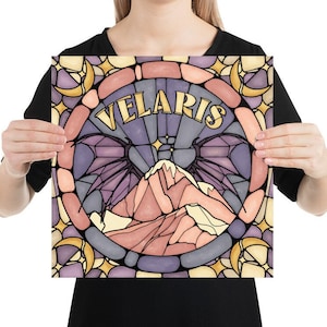 ACOTAR Merch Sarah J Maas Velaris Poster Booktok Feyre Rhysand Bookish Wall Art Bat Boys Ein Gericht Der Dornen und Rosen Glasmalerei-Buchgeschenk Bild 3