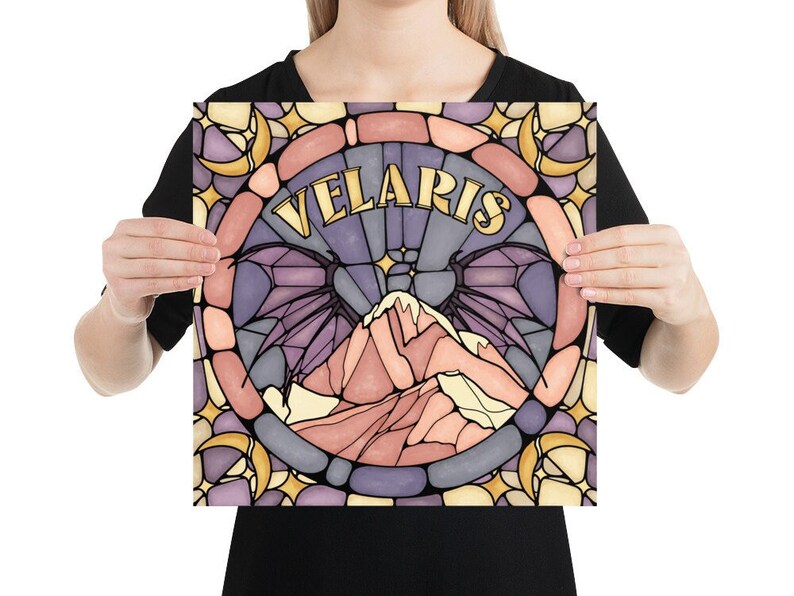 ACOTAR Merch Sarah J Maas Velaris Poster Booktok Feyre Rhysand Bookish Wall Art Bat Boys Ein Gericht Der Dornen und Rosen Glasmalerei-Buchgeschenk Bild 3