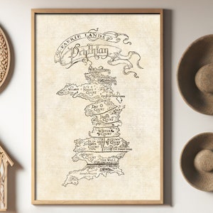 ACOTAR Merch Prythian Map Sarah J Maas Velaris Poster Booktok Feyre Rhysand Bookish Wall Art Bat Boys A Court Of Thorns And Roses Regalo del libro