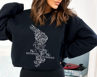 Sweat-shirt Six Of Crows No deuil Kaz Brekker Inej The Dregs Ketterdam Crow Club Crewneck Grishaverse Booktok Merch Sweat-shirt livresque