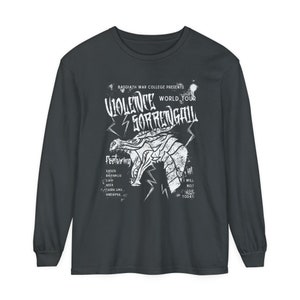 Fourth Wing Long Sleeve Shirt Basgiath War College Iron Flame Bookish Merch Xaden Riorson Violet Sorrengail Dragon Rider Comfort Colors Graphite