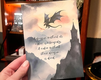 Fourth Wing Art Print Basgiath War College Small Poster Xaden Riorson Violet Sorrengail Tairn Andarna Booktok Bookish Merch Bookish Wall Art