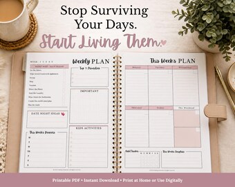 Everyday Home & Life System™ | Home Management Binder Printable | Stay at Home Mom Planner | Daily Routine, Cleaning, and Budget Organizer