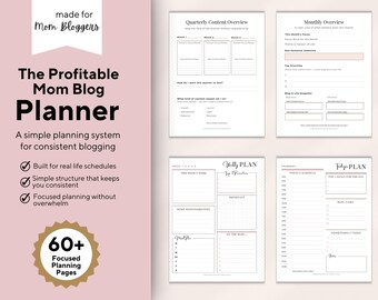 Blog Planner Printable for Moms | Blogging Planner PDF | Content Planning System | Undated Blog Planner | Big Happy Planner