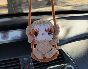 Swinging Crochet Sloth  | Car Decor | Rear View Mirror Accessories | Car Charm