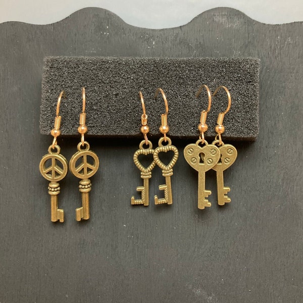 Key Earrings or Necklace INTUITIVELY CHOSEN ASSORTED