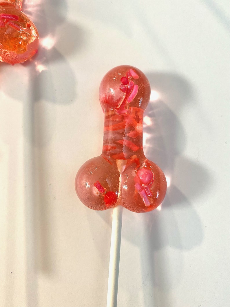 Set/16 Rose Gold Penis lollipops Hard Candy penis lollipop, Girls Night Out, bachelorette party favors, night club party image 6