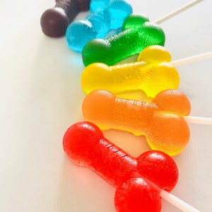 Set/16 Penis lollipops Hard Candy lollipops, Girls Night Out, Gay Pride, funny shape lollipops, bachelorette party lollipops image 1