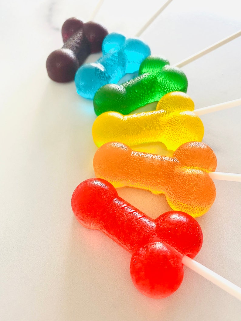 Set/16 Penis lollipops Hard Candy lollipops, Girls Night Out, Gay Pride, funny shape lollipops, bachelorette party lollipops image 1