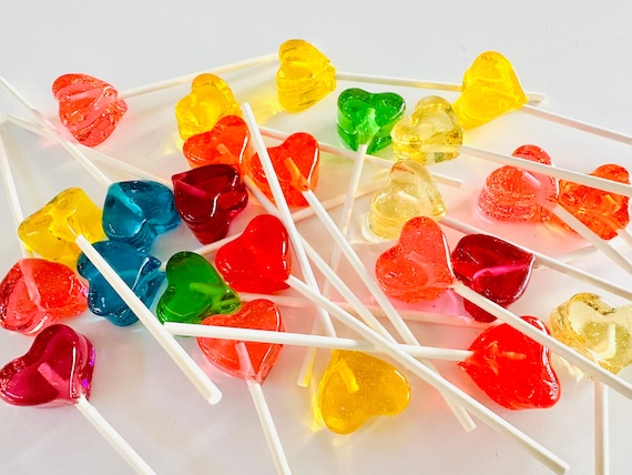 Mini Heart Lollipops: Sweet Party Gifts - Wedding, Birthday and