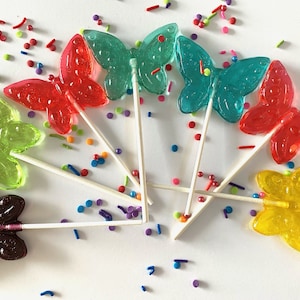 Butterfly Lollipops: Birthday theme Party Favors - Set of 12