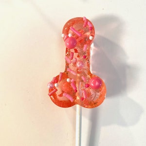 Set/16 Rose Gold Penis lollipops Hard Candy penis lollipop, Girls Night Out, bachelorette party favors, night club party image 2