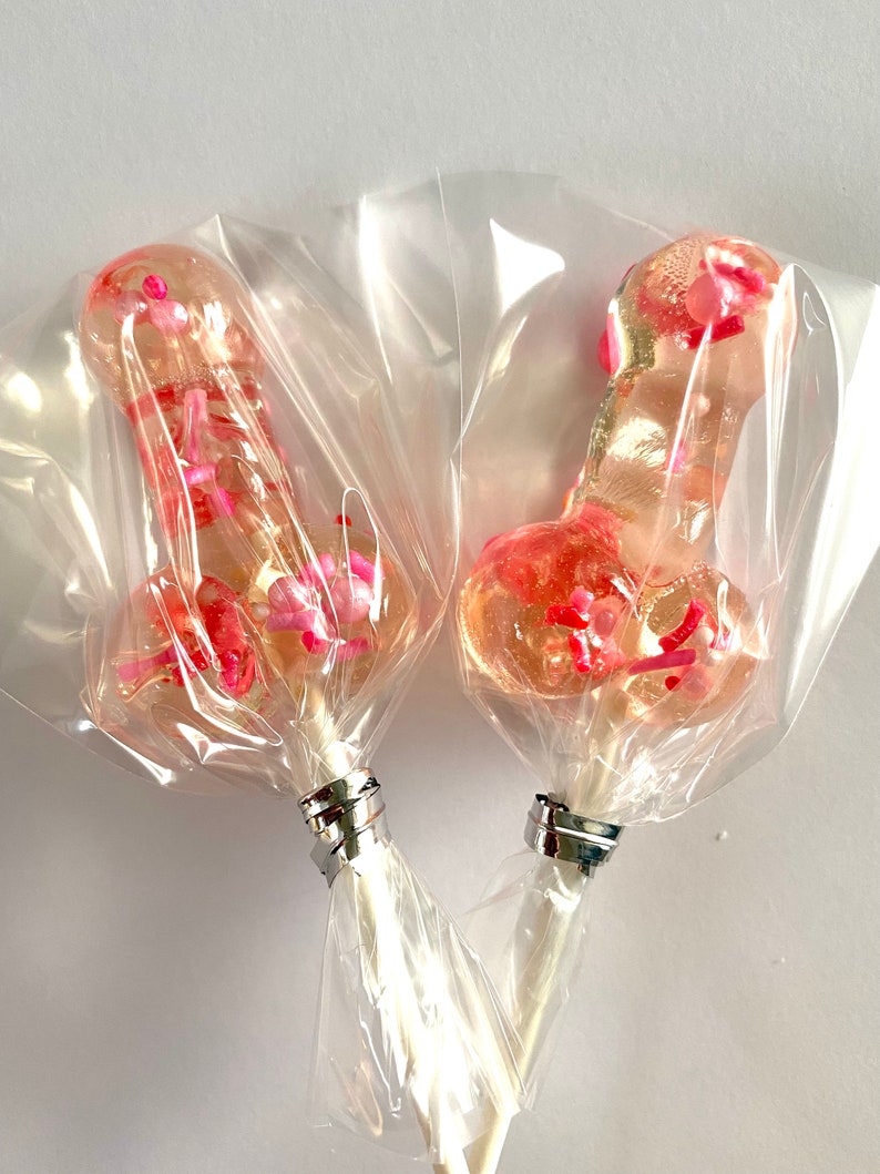 Set/16 Clear Penis lollipops Hard Candy penis lollipop, Girls Gone Wild, Gay Pride, funny shape lollipops, bachelorette party lollipops image 6