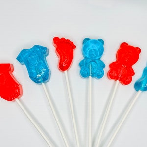 Baby Shower Lollipops: Baby Feet, Onesie, Teddy Bear - Party Favors (Count 18)