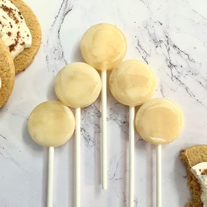 Cookies and Cream Lollipops: Handmade Hard Candy - Party Favors (Count 16)