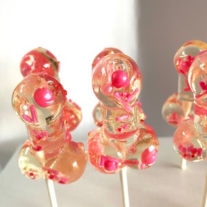 Set/16 Clear Penis lollipops Hard Candy penis lollipop, Girls Gone Wild, Gay Pride, funny shape lollipops, bachelorette party lollipops image 3