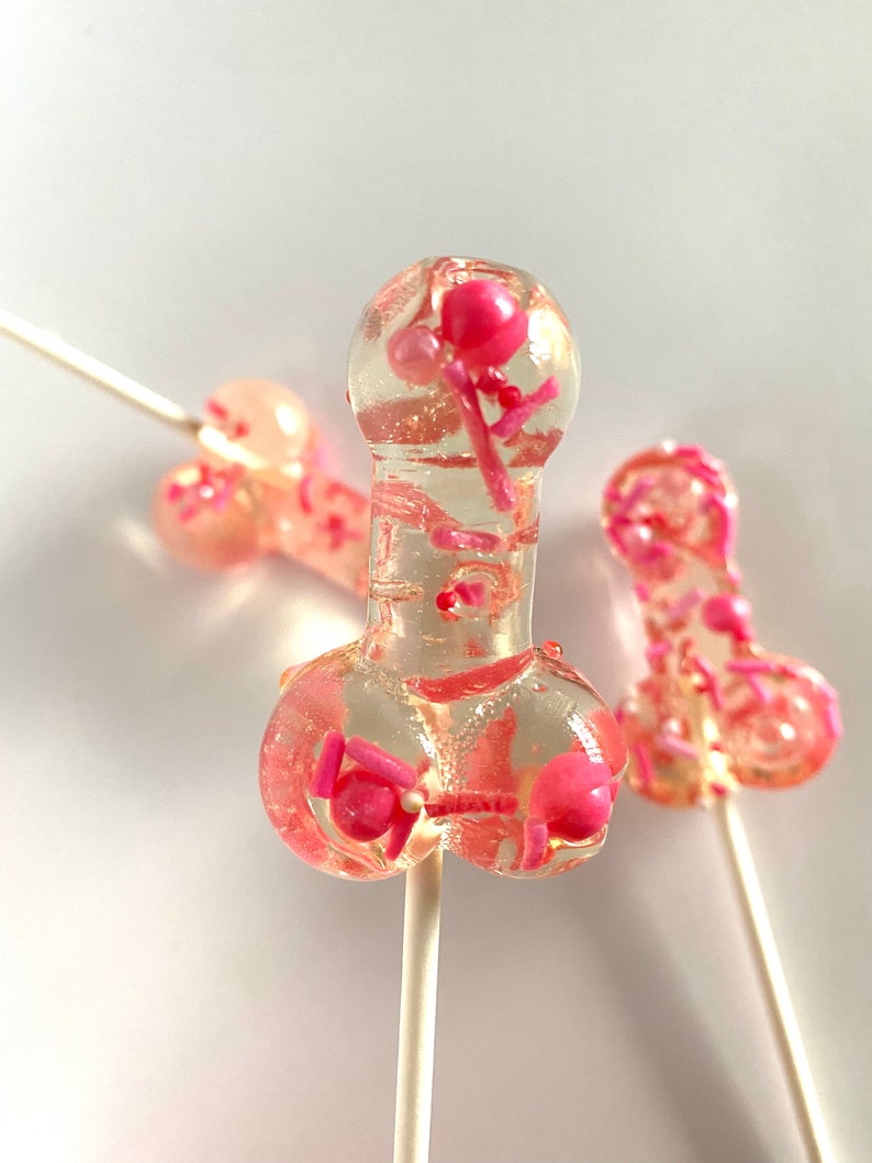 Set/16 Clear Penis lollipops Hard Candy penis lollipop, Girls Gone Wild, Gay Pride, funny shape lollipops, bachelorette party lollipops image 8