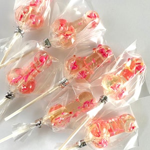 Set/16 Bachelorette Clear Penis Lollipops Hard Candy penis shaped lollipop, Gay Pride, funny shape lollipops, bachelorette party lollipops image 7