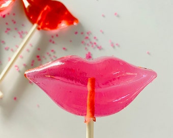 Set/16 Juicy Lips Lollipop - Hard Candy Party Favors, Bachelorette Party Favors, Birthday Party Favors, Wedding Party Favors, Engagement