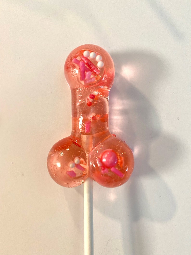 Set/16 Rose Gold Penis lollipops Hard Candy penis lollipop, Girls Night Out, bachelorette party favors, night club party image 1