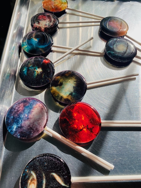 Cosmic Galaxy Lollipops: Space Themed Candy Party Favors - Outer