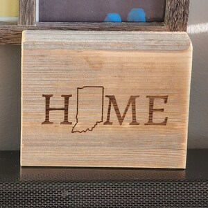 Costume engraved home with state outline