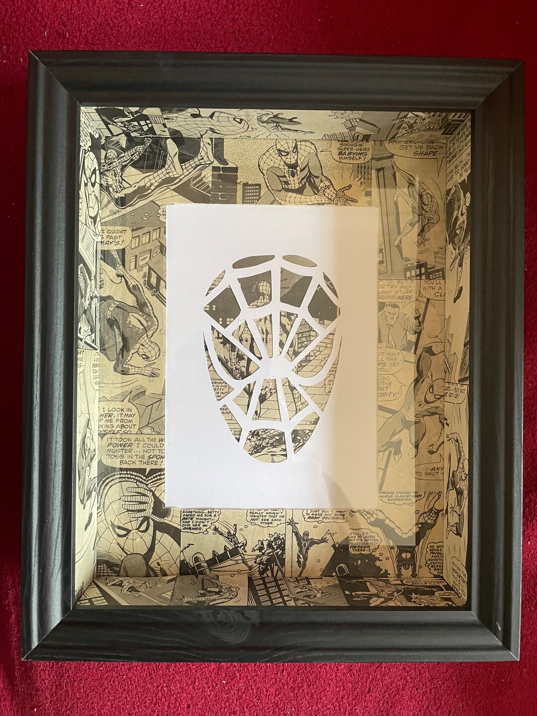 Marvel Comics Custom Frame Spiderman black & White Variant Funko Not ...