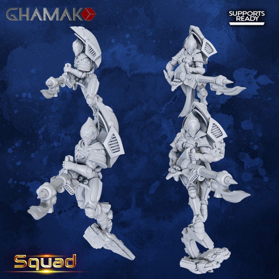 Elf Spectre Fantasy Miniature Space Elf Elda Spectre Squad Set of 4 - Etsy
