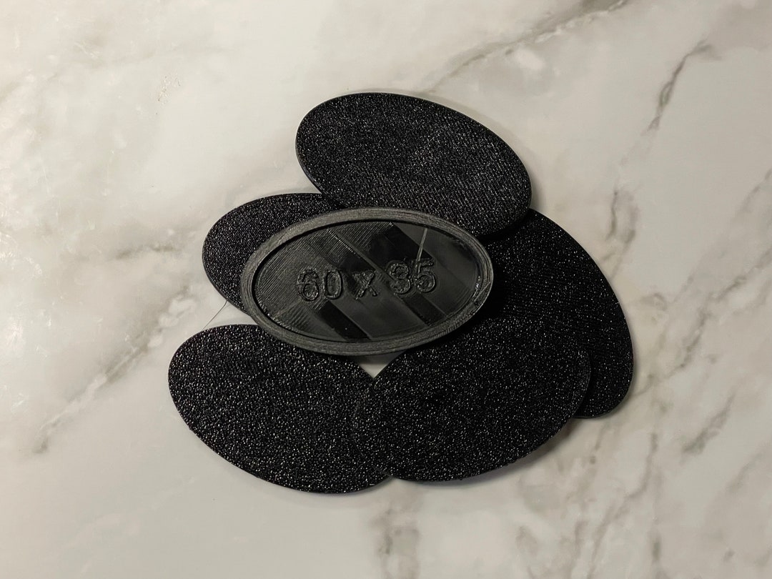 Set of 5 60x35mm Oval Plastic Bases for Models, Roleplaying Games ...