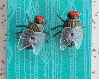 Housefly Dead Fly Insect Stud Earring