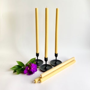 Beeswax candles extra tall. Sets 3. Celebration. Meditation. Hygge. Home ambience. Natural scent eco gifts image 2