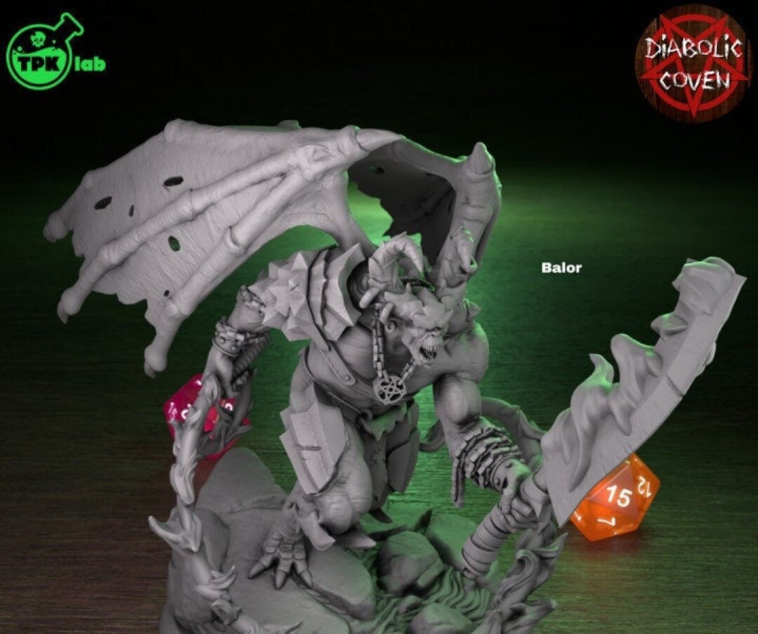 Balor Demon Miniature for Fantasy Tabletop Roleplaying Games - Etsy