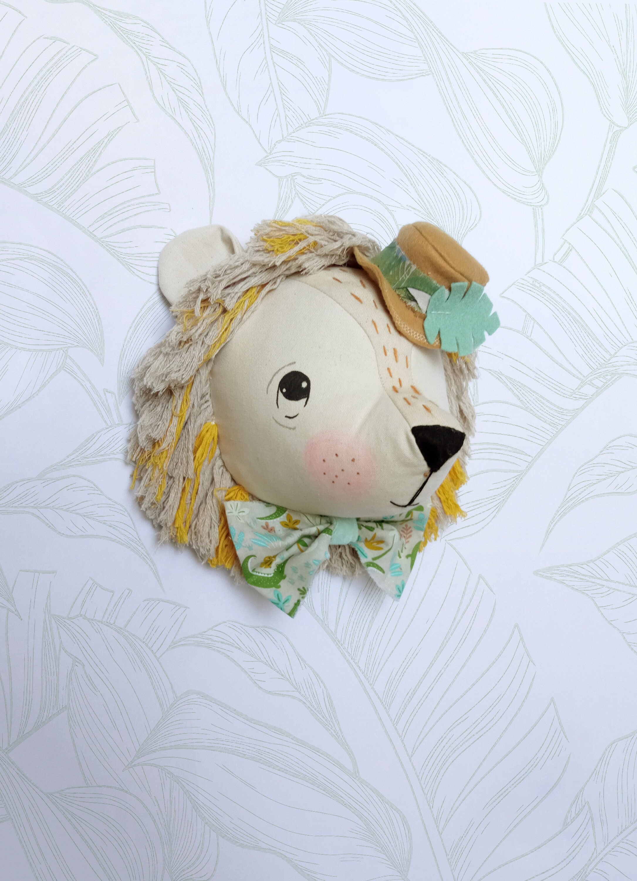 Lion Head, Wall Mount Head Lion, Baby Room Decor Stuffed Animal Heads