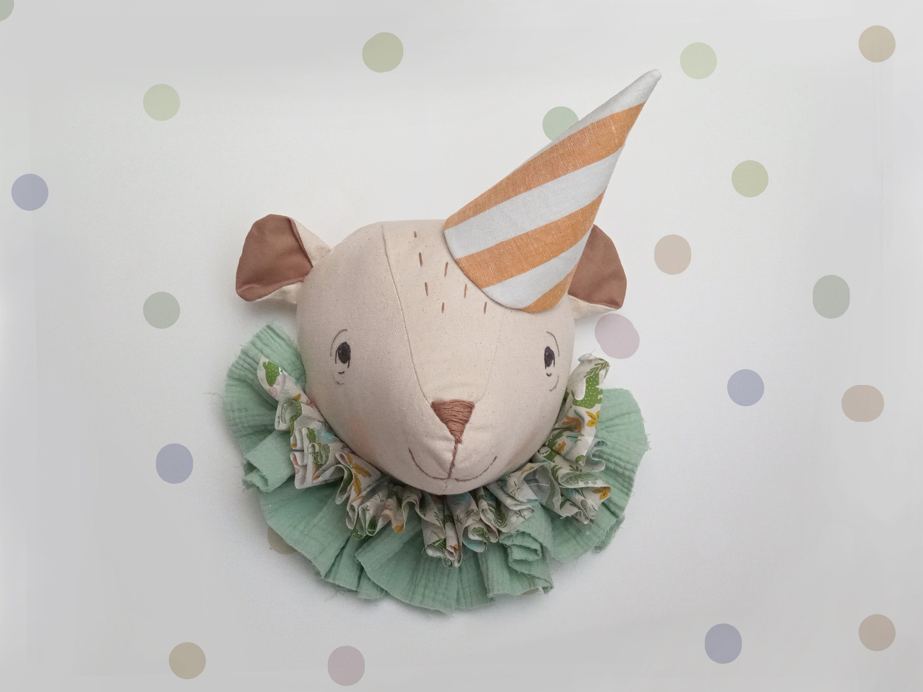 Bear Head Elephant, Wall Mount Head Bear, Baby Room Decor Stuffed