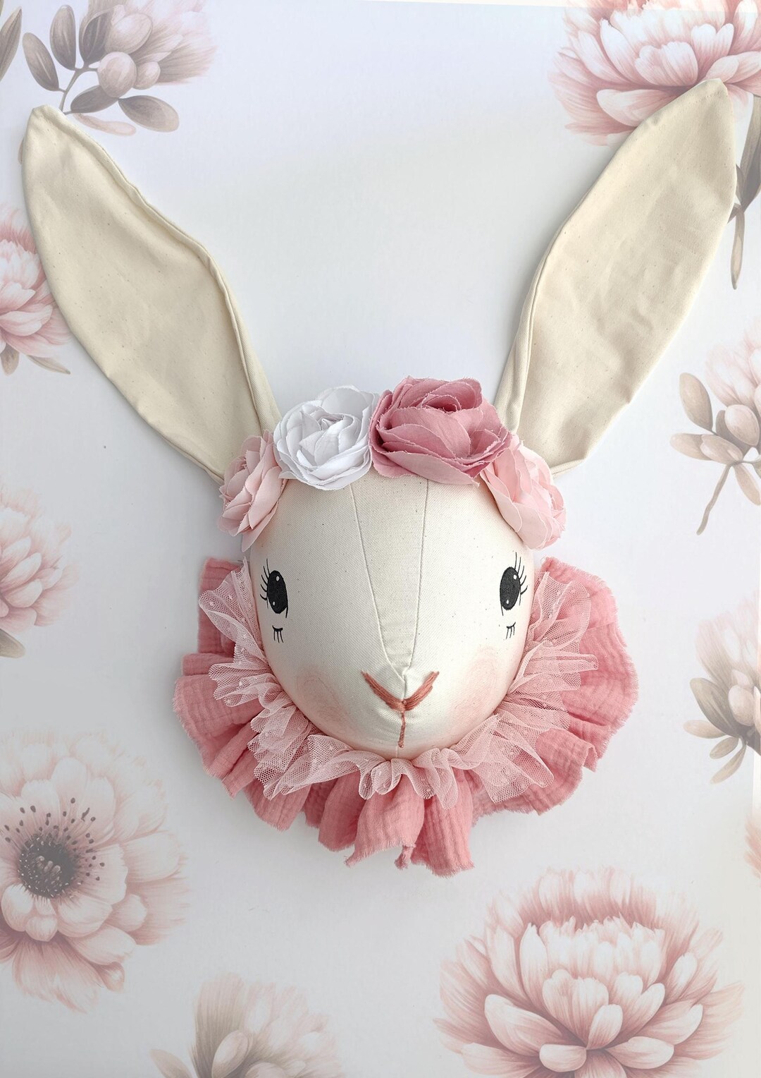 Rabbit Head, Wall Mount Head Rabbit, Baby Room Decor Stuffed Animal ...