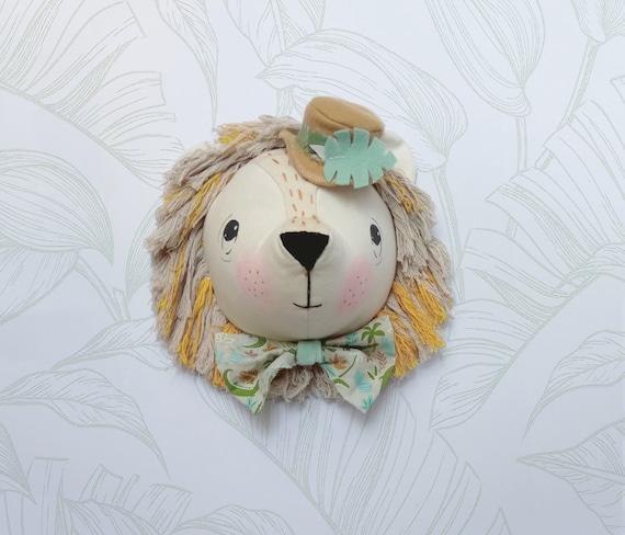 Lion Nursery Decor Stuffed Lion Head Wall Mount Head Wall Lioness
