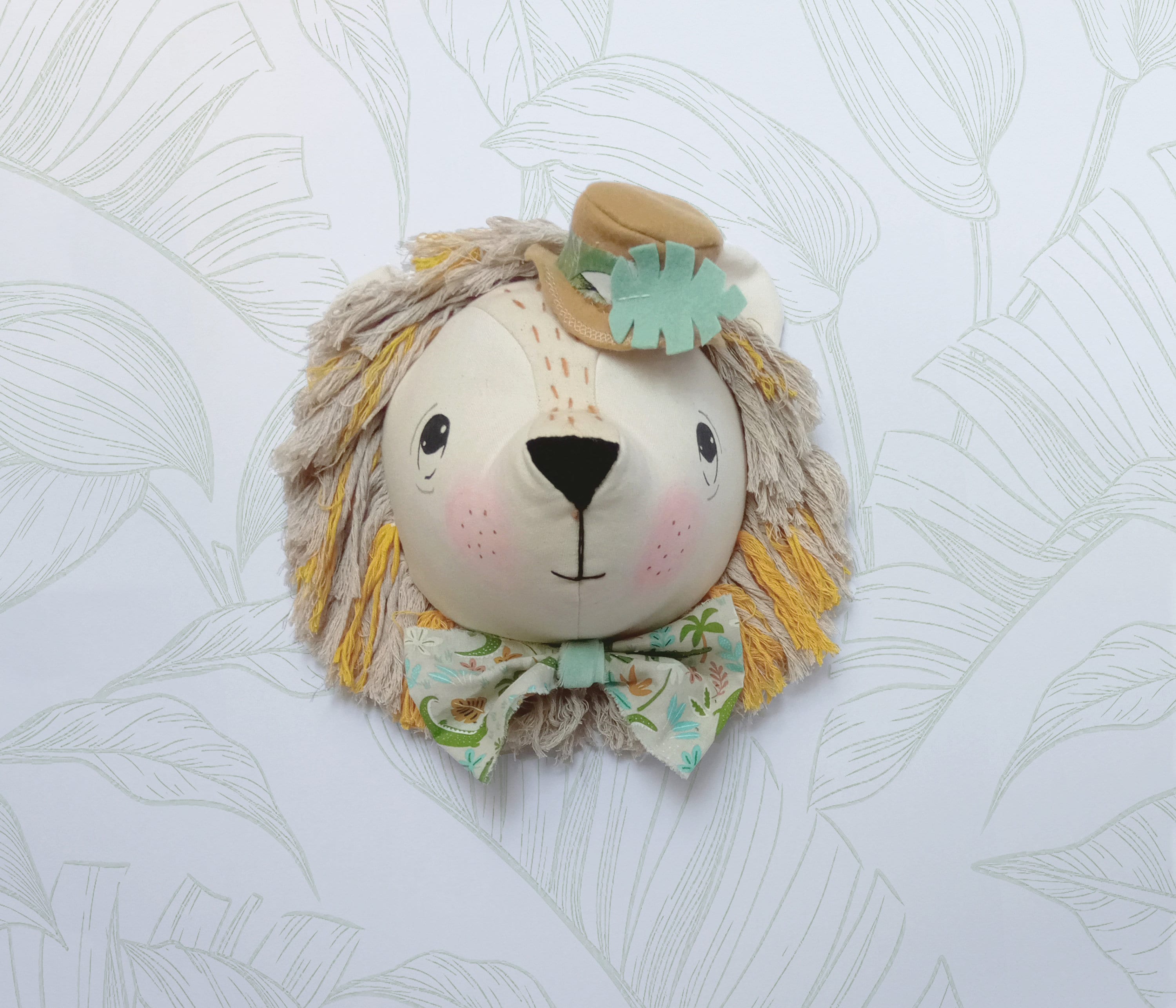 Lion Head, Wall Mount Head Lion, Baby Room Decor Stuffed Animal Heads