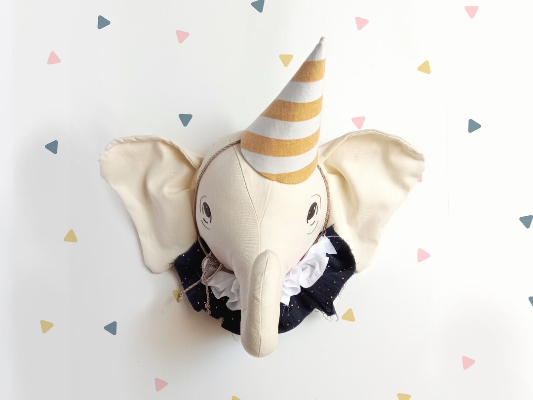 Elephant Head Elephant, Wall Mount Head Elephant, Baby Room Decor