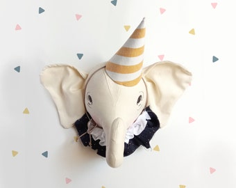 Elephant Head Elephant, Wall Mount Head Elephant, Baby Room Decor Stuffed Animal Heads, Nursery Decor House Kids decor