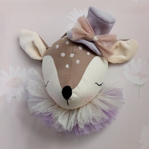 Fawn Head, Deer head, Wall Mount Head Deer, Baby Room Decor Stuffed Animal Heads Nursery Decor House Kids decor