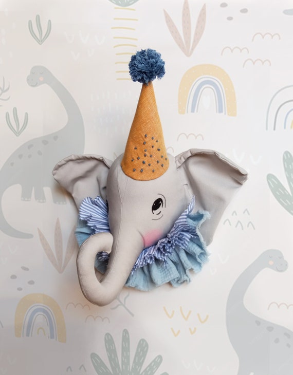 Elephant Head Elephant Wall Mount Head Elephant Baby Room Decor Stuffed Animal Heads Nursery Decor House Kids Decor Etsy UK