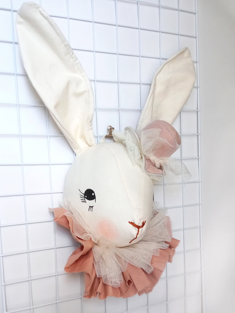 Rabbit Head, Wall Mount Head Rabbit, Baby Room Decor Stuffed Animal ...