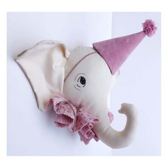 Stuffed elephant head wall mount new arrivals