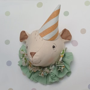 Bear Head Elephant, Wall Mount Head Bear, Baby Room Decor Stuffed Animal Heads, Nursery Decor House Kids decor