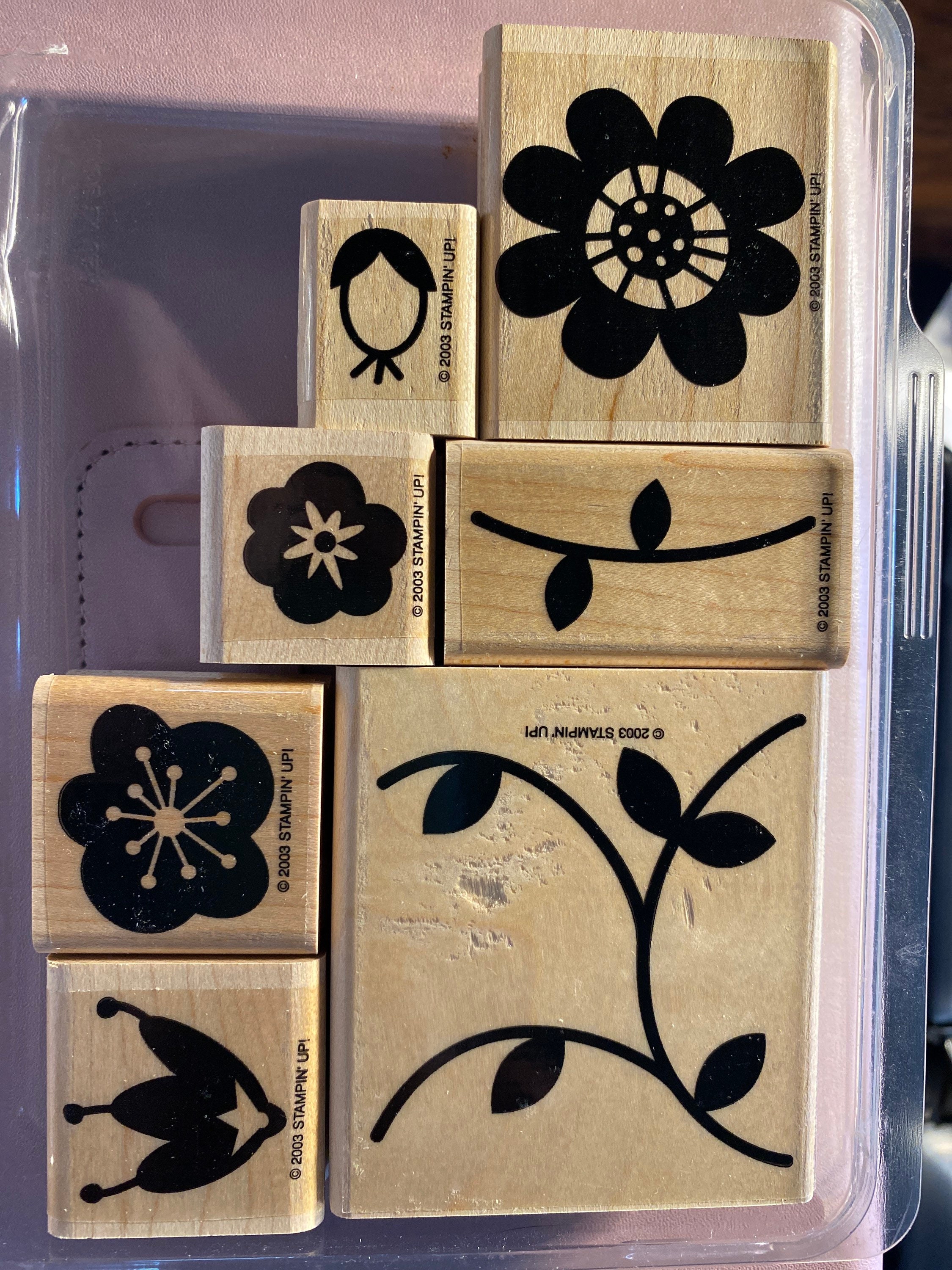 2003 Stampin Up Stamp Lot of 7 Buds and Blossoms NEW Etsy