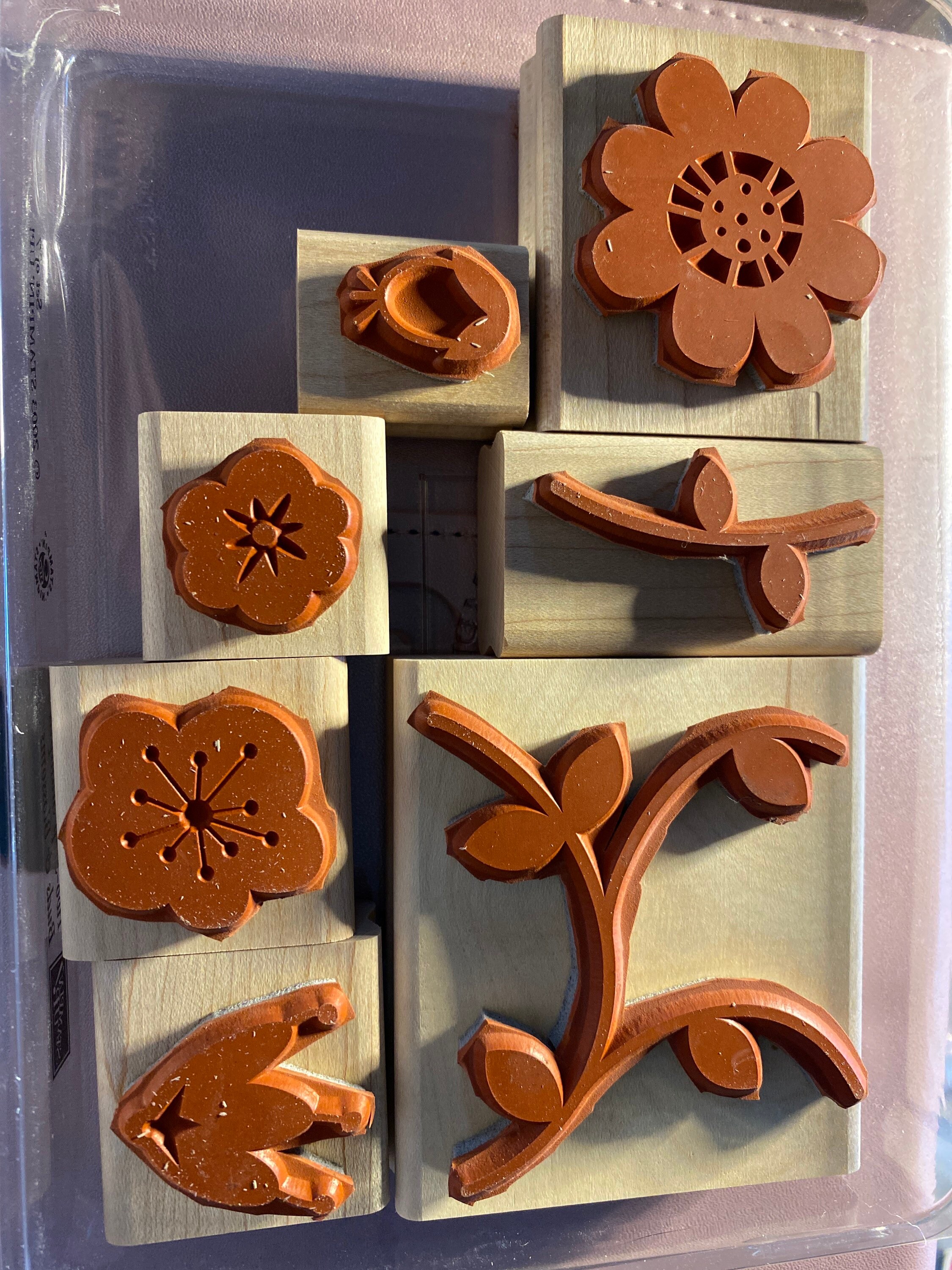 2003 Stampin Up Stamp Lot of 7 Buds and Blossoms NEW Etsy